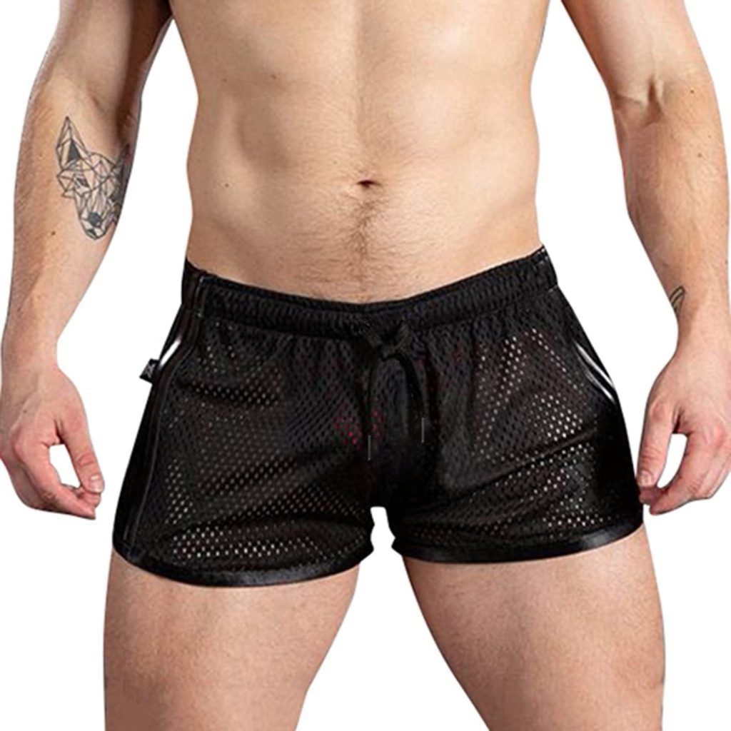 men's see through mesh shorts