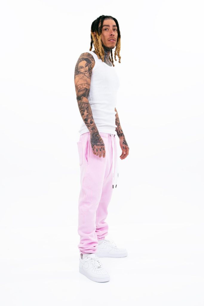 Men's pink sweatpants