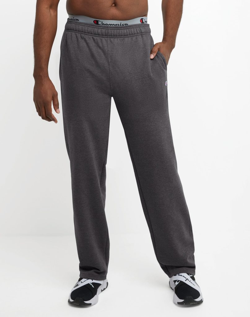 men's sweatpants open bottom