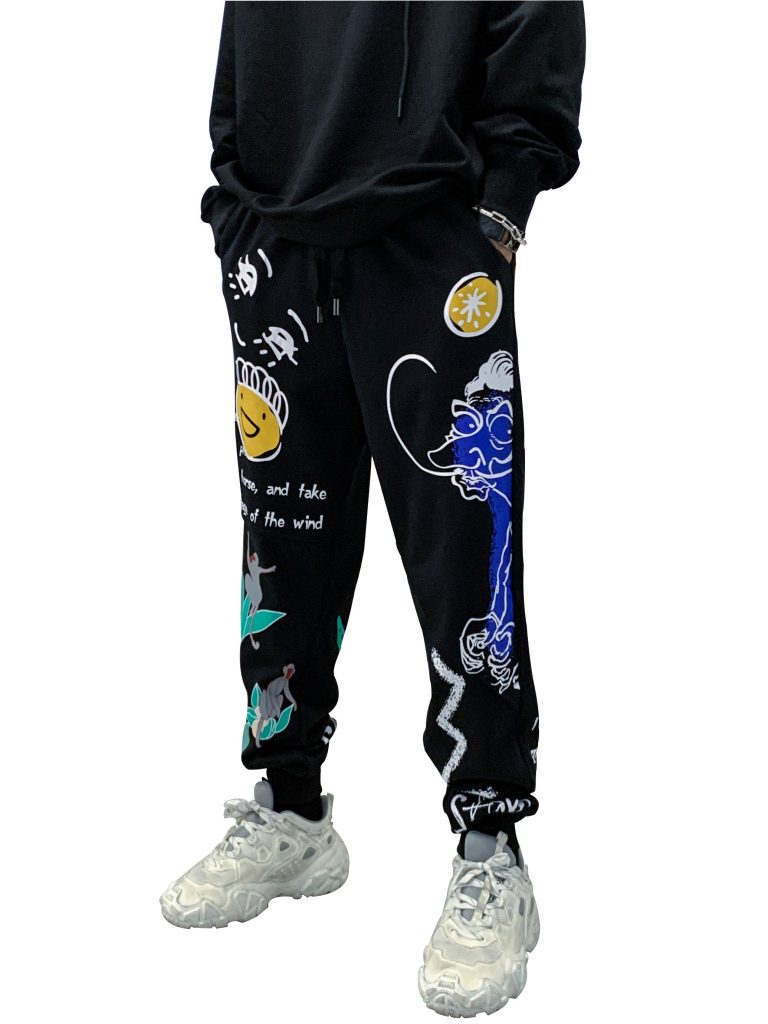 Graphic sweatpants men's