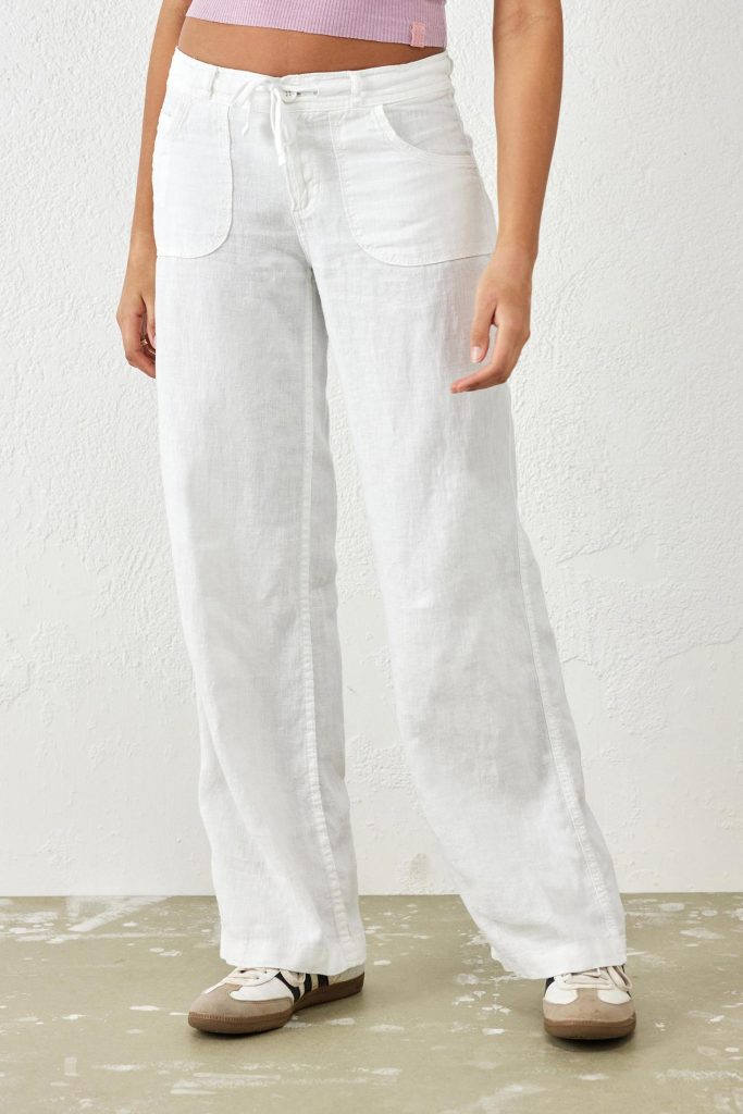 white linen pant