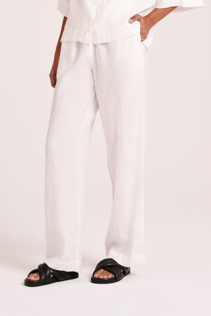 white linen pant