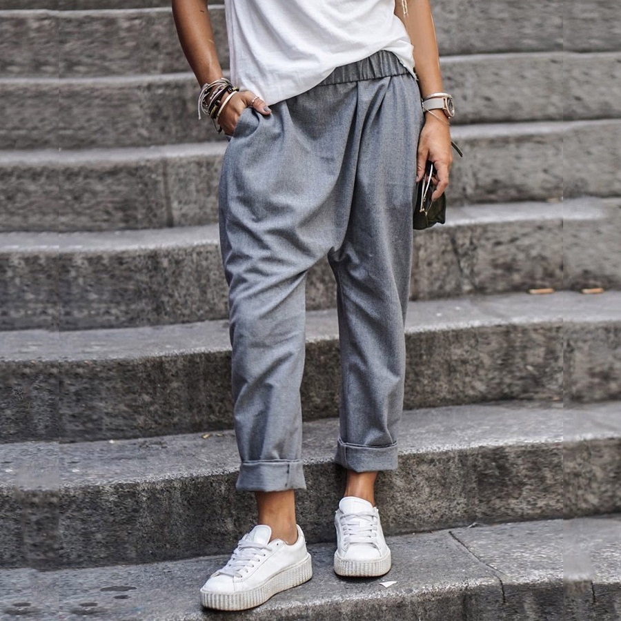 grey pants business casual