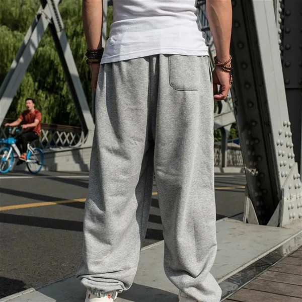 grey baggy sweatpants