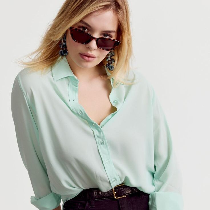 Silk long-sleeve shirt
