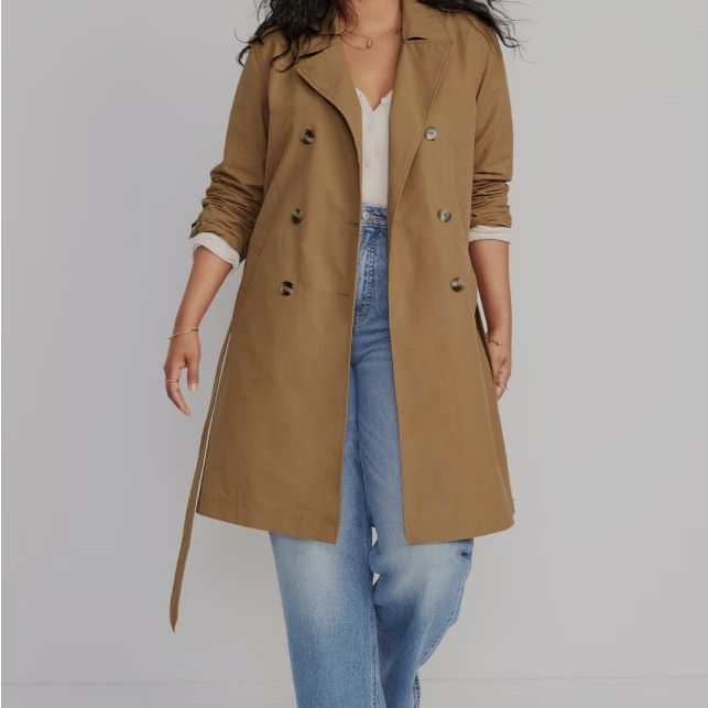 Khaki trench coat