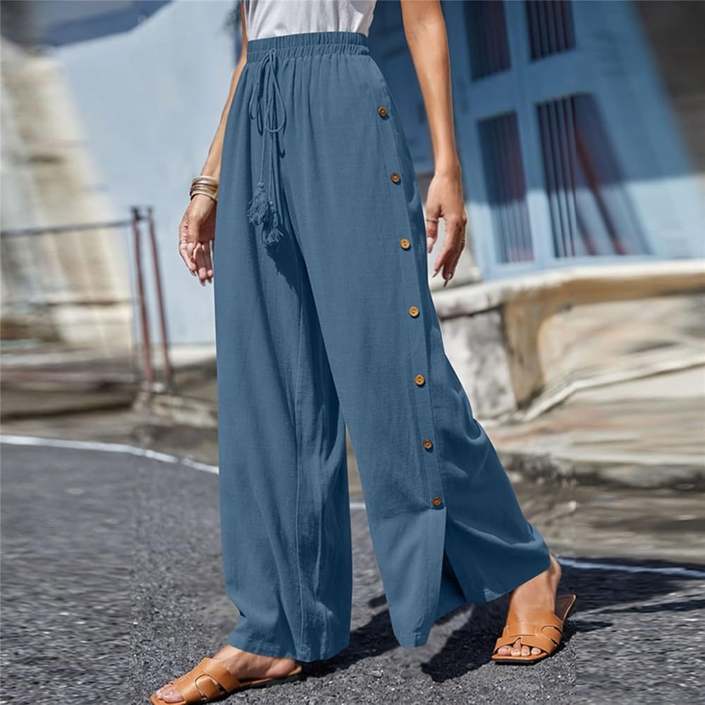 casual wide leg pants outfit