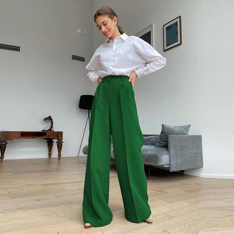 casual wide leg pants outfit