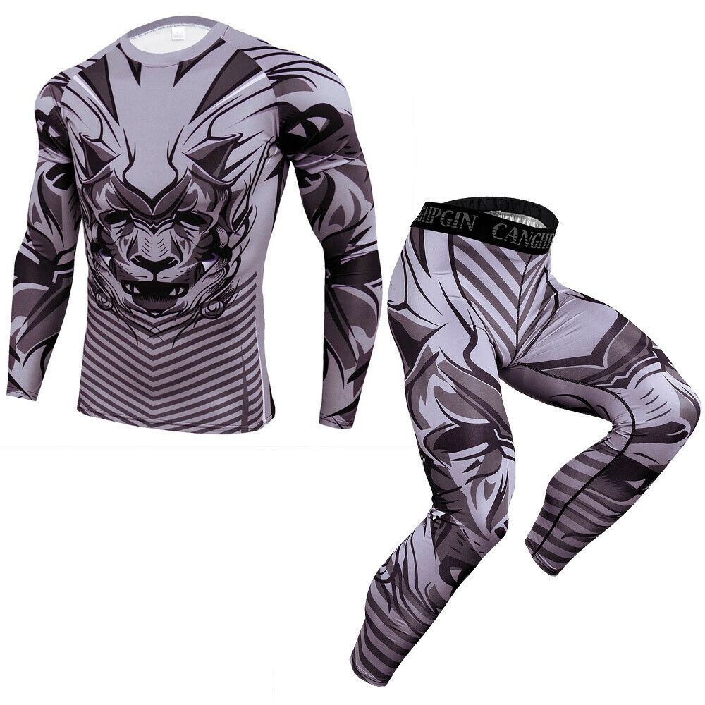 compression shirt and sweatpants