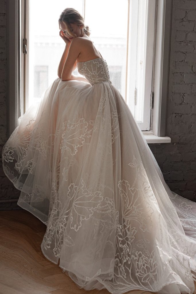 floral wedding gown