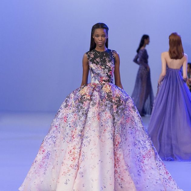 floral wedding gown