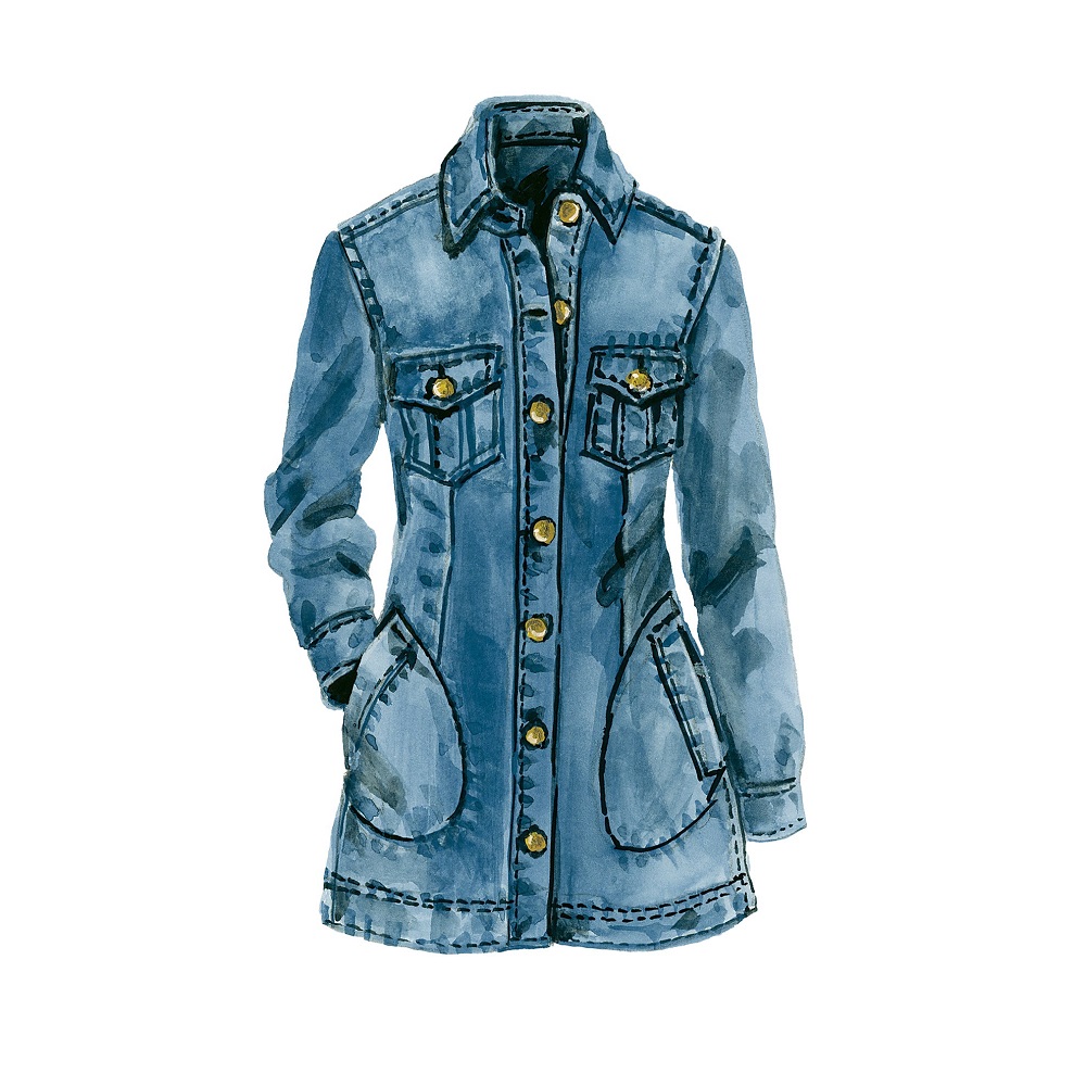 long denim jacket