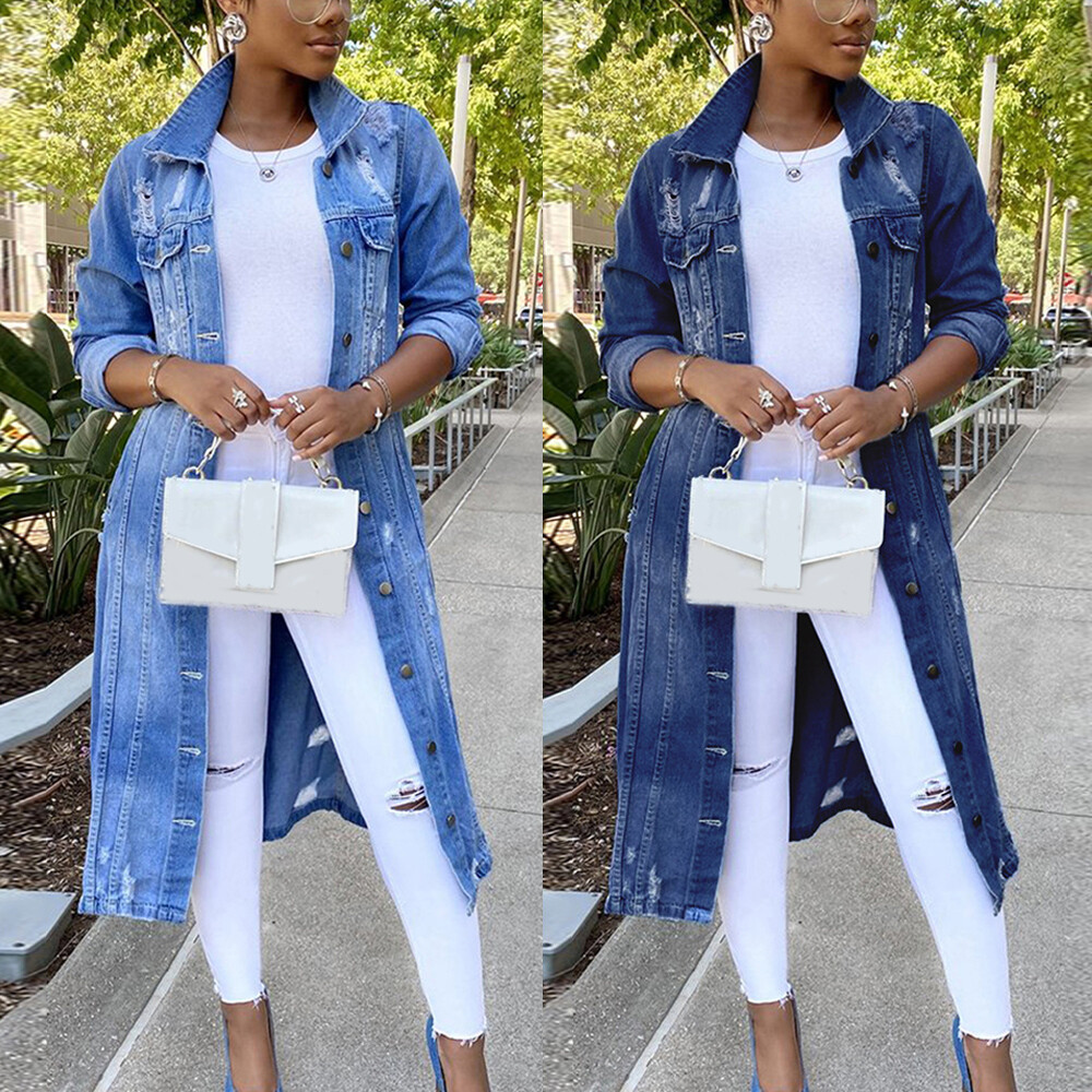 long denim jacket