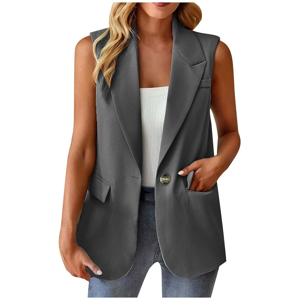 sleeveless blazer vest