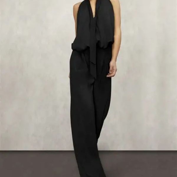 black jumpsuit with jacket