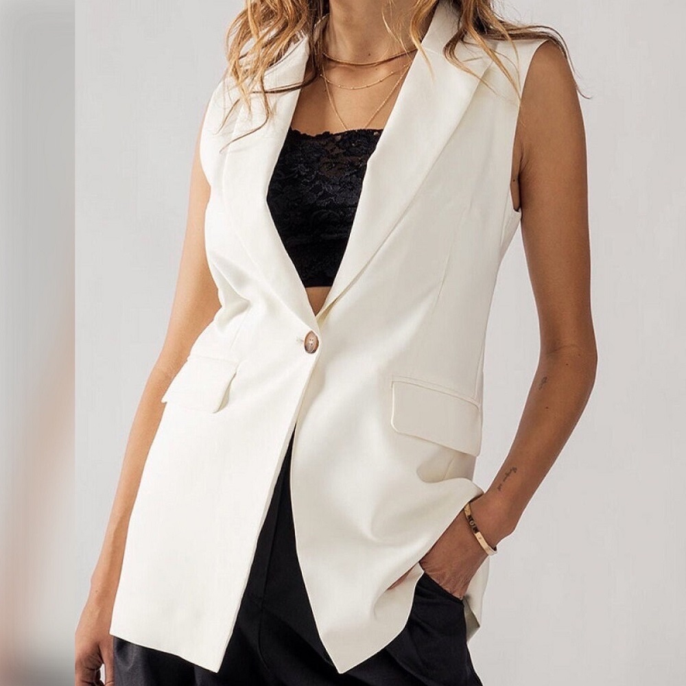 sleeveless blazer vest