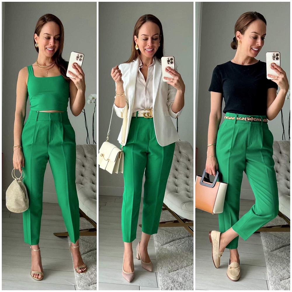 green pants