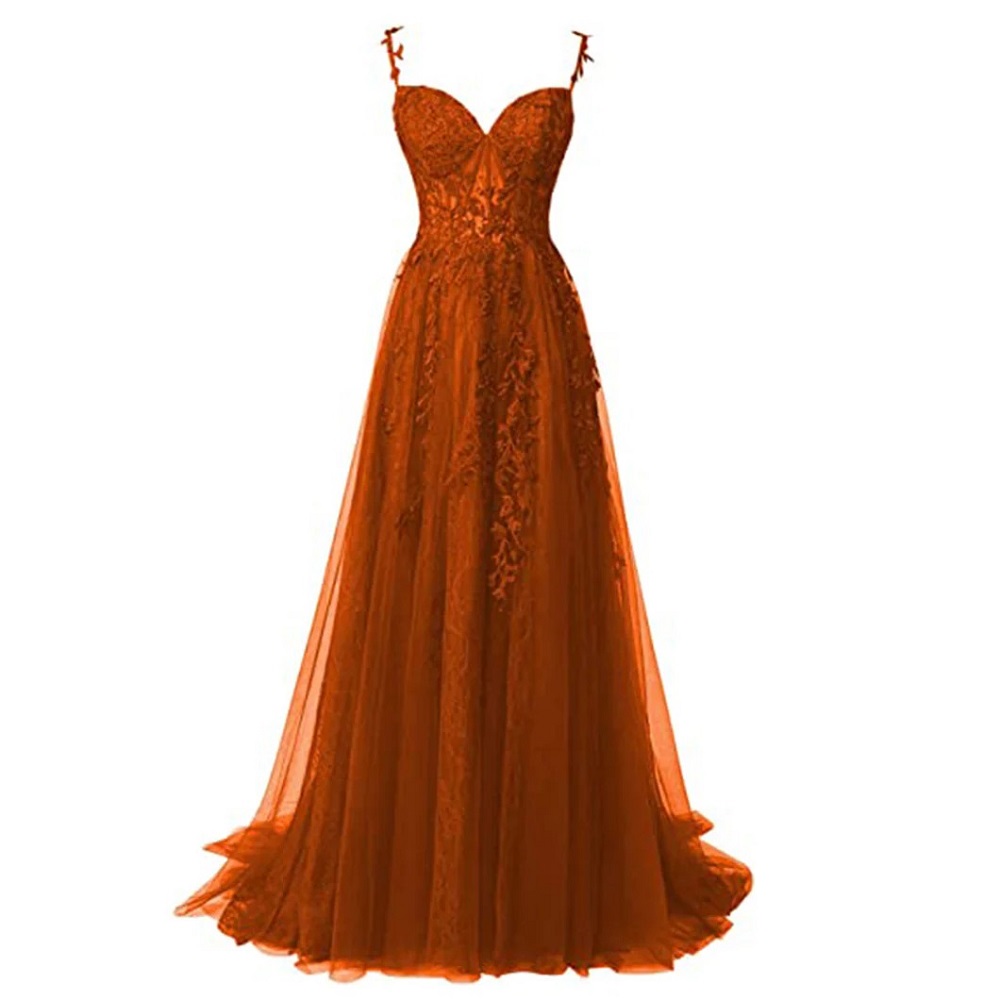 burnt orange gown