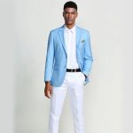 light blue blazer