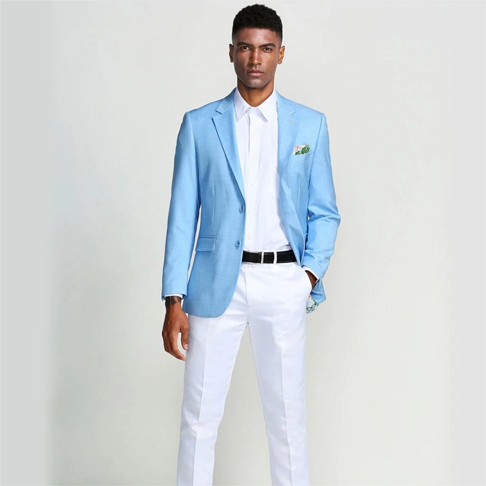 light blue blazer