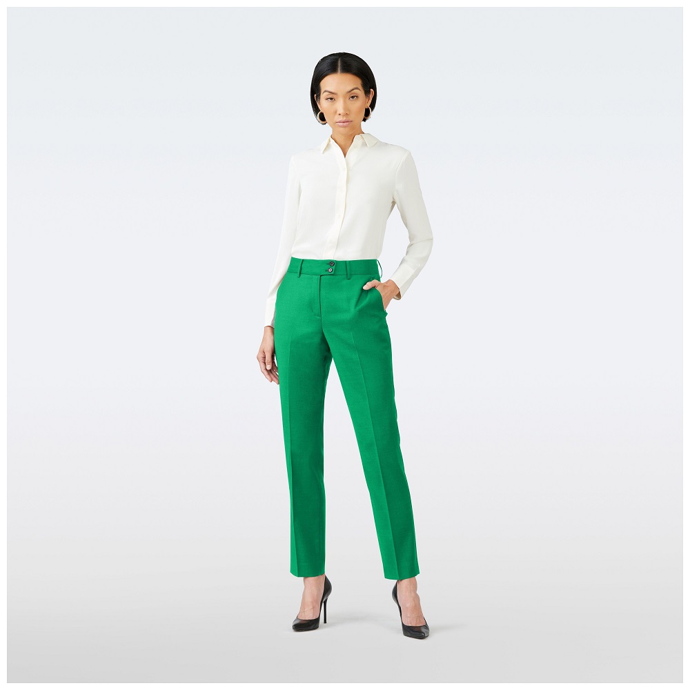 green pants