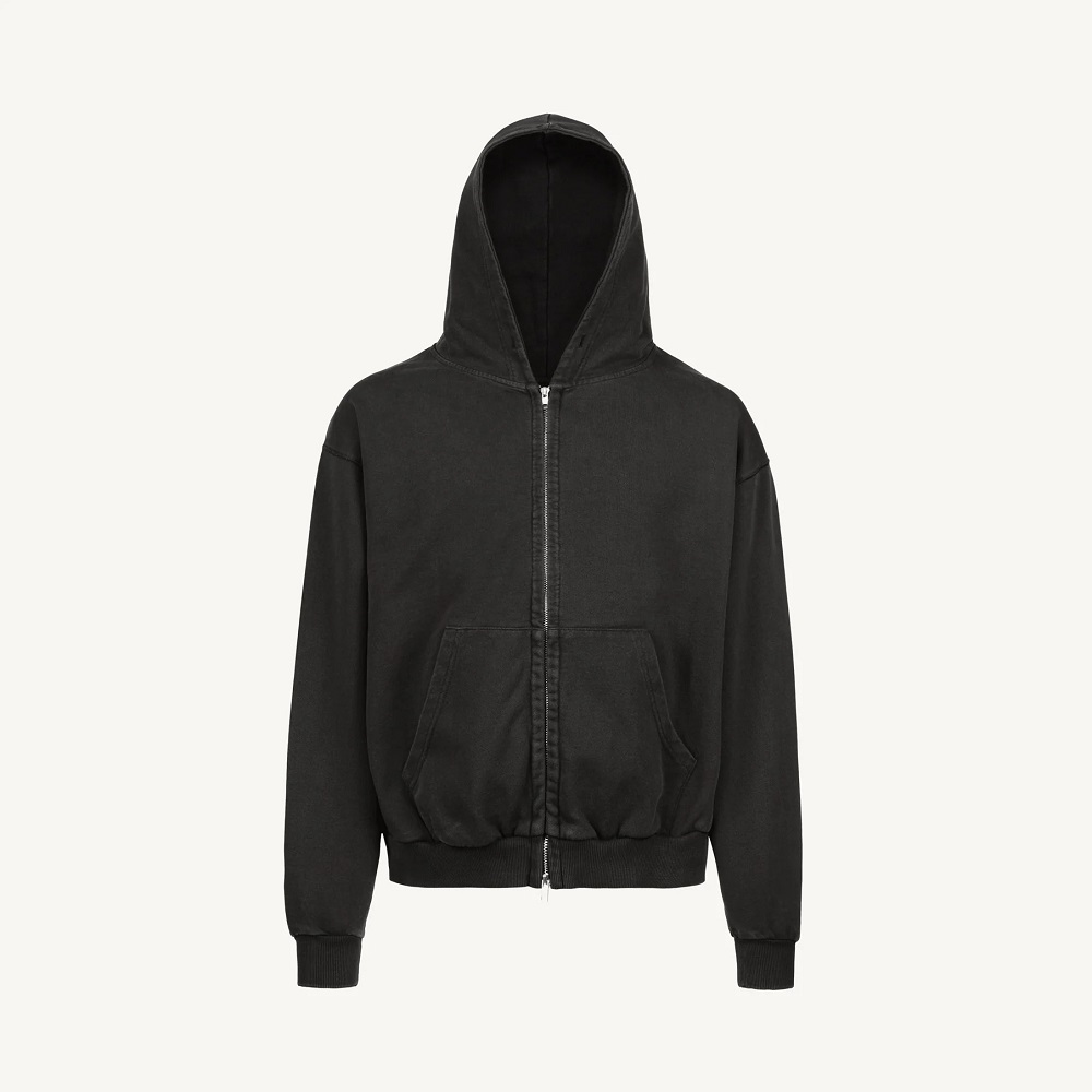 black zip up hoodies