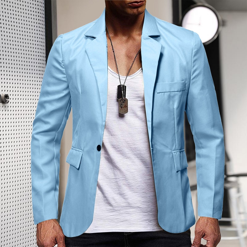 light blue blazer