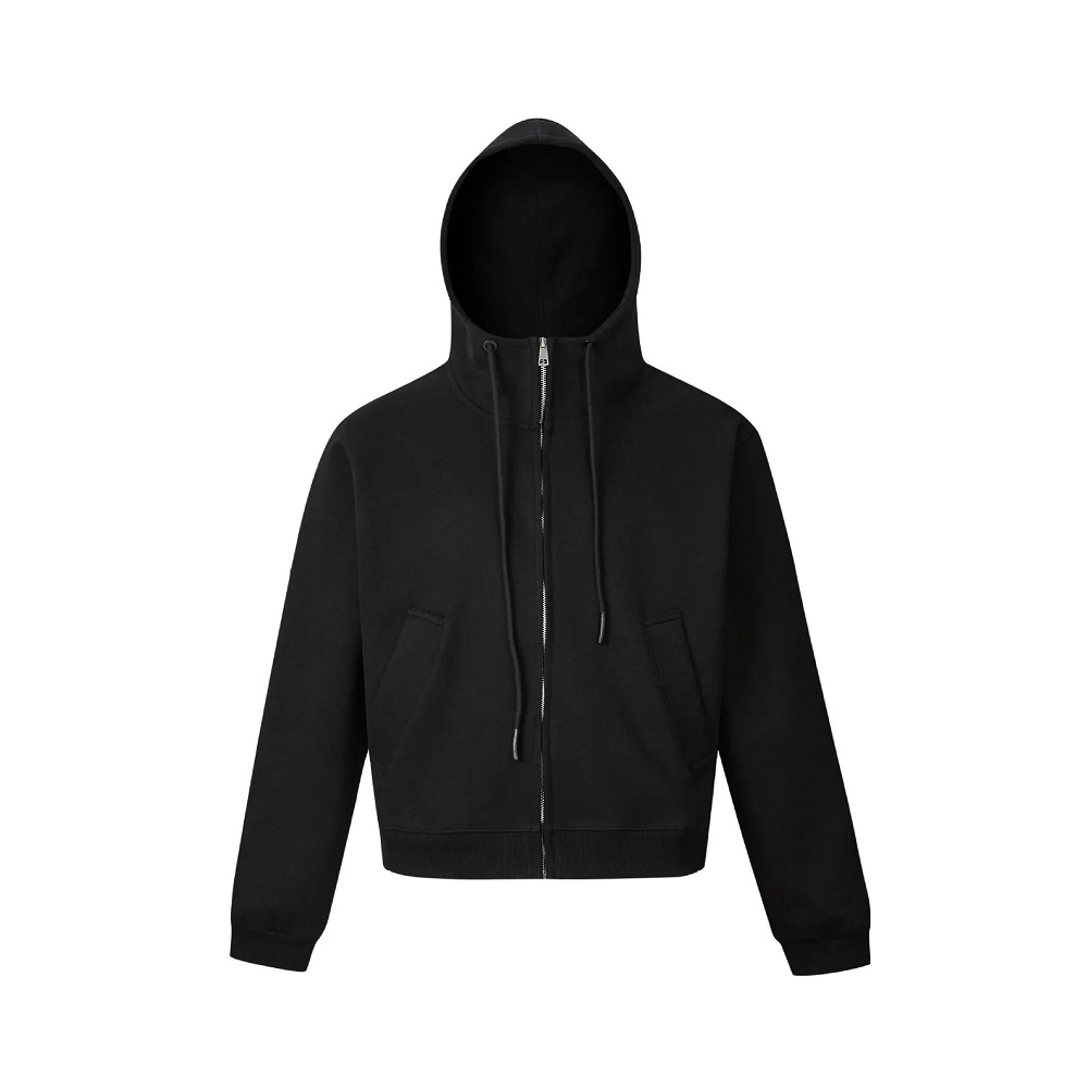 black zip up hoodies