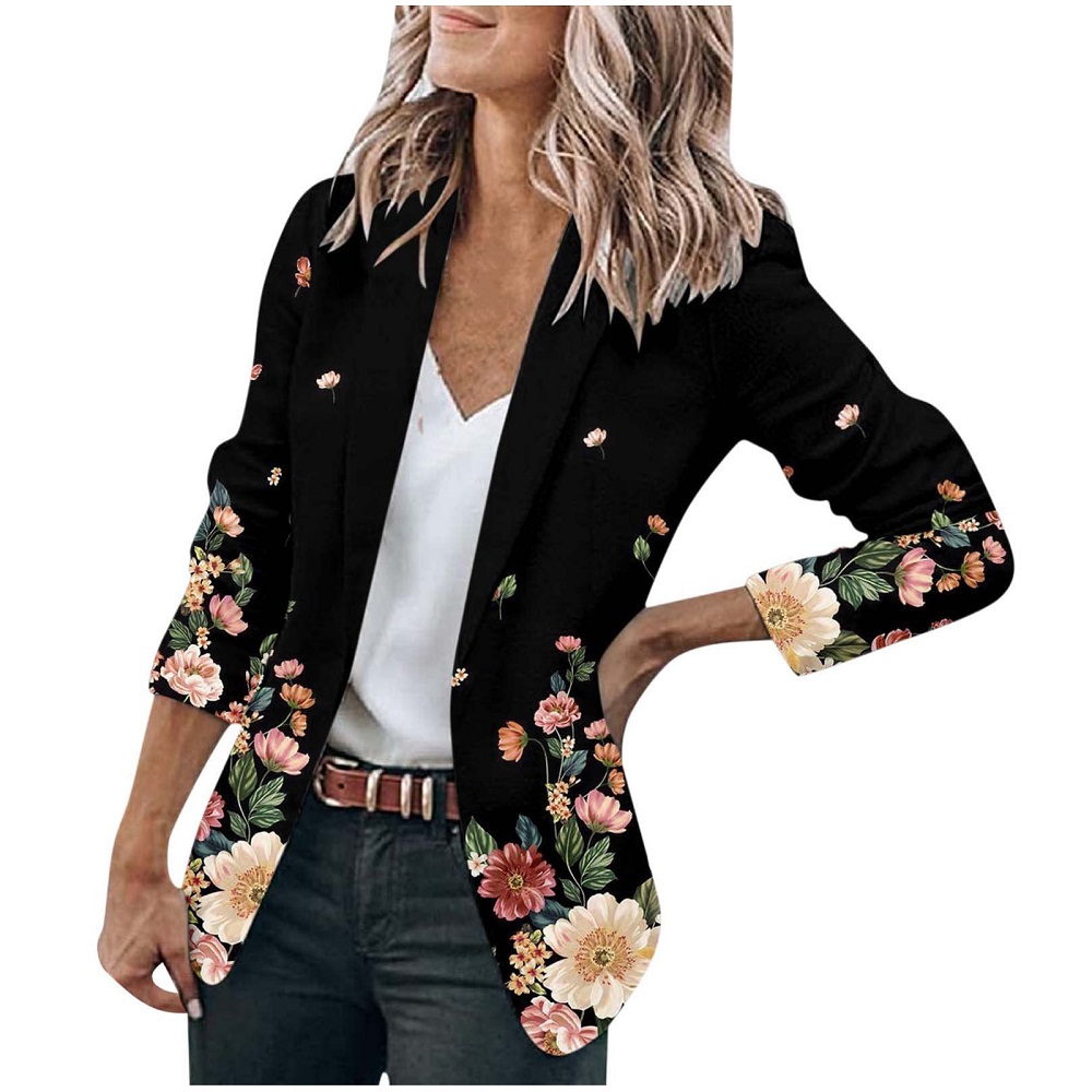 casual black blazer for women
