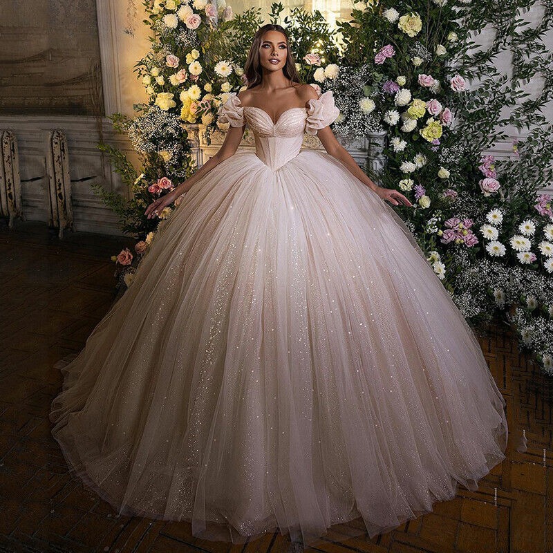 tulle ball gown wedding dress