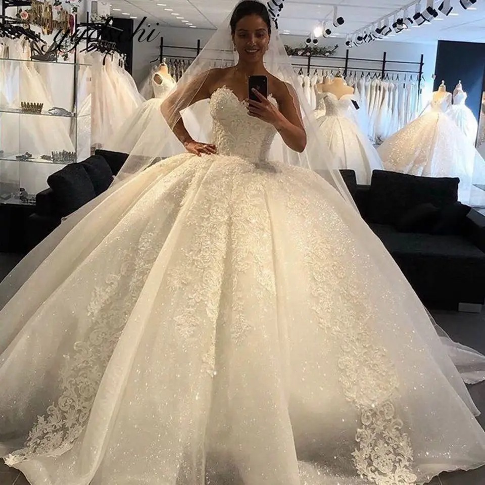 tulle ball gown wedding dress