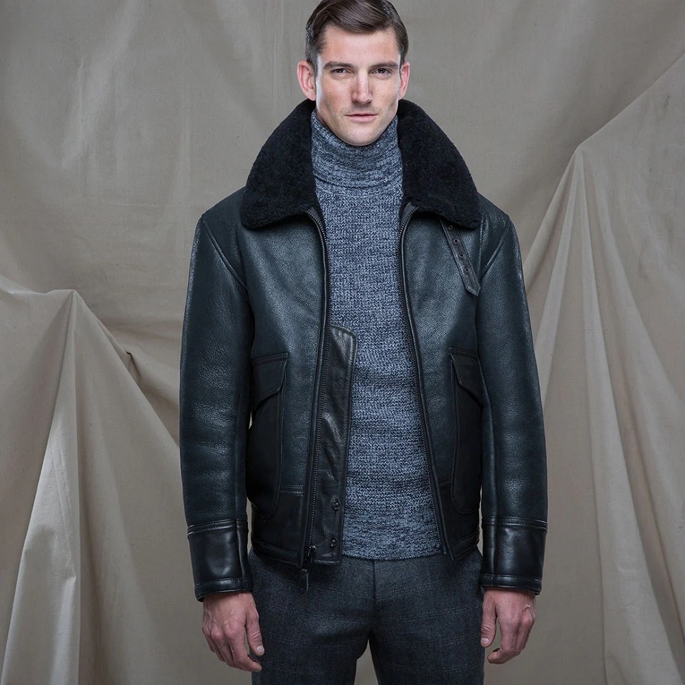 men's shearling coat
