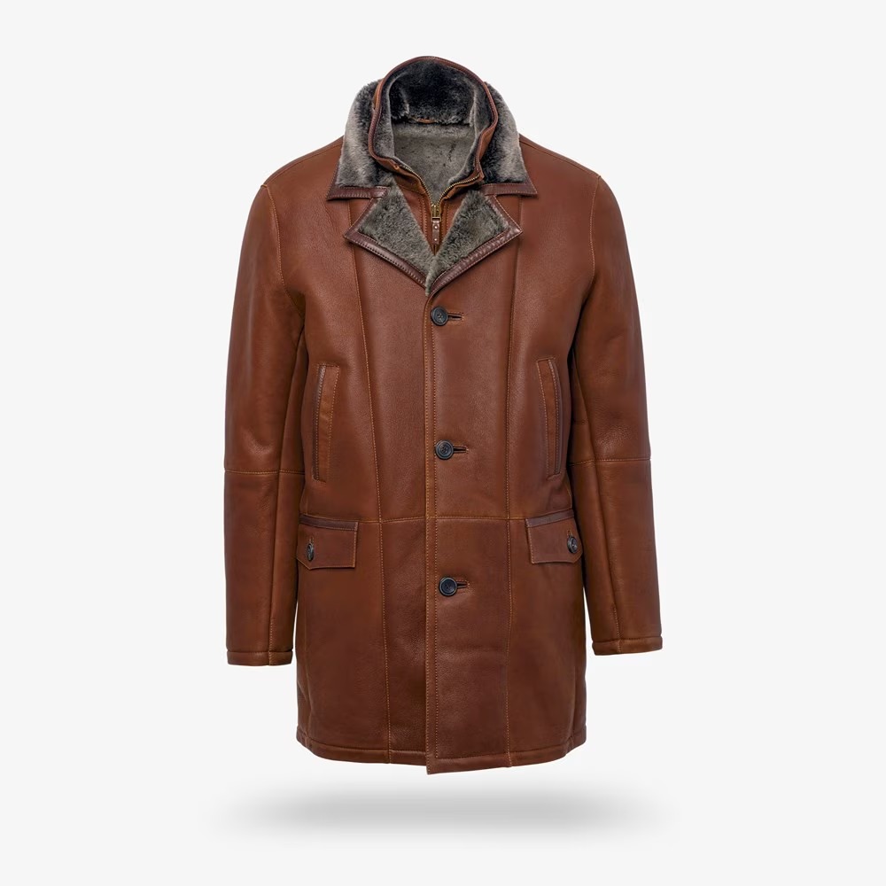 men's shearling coat