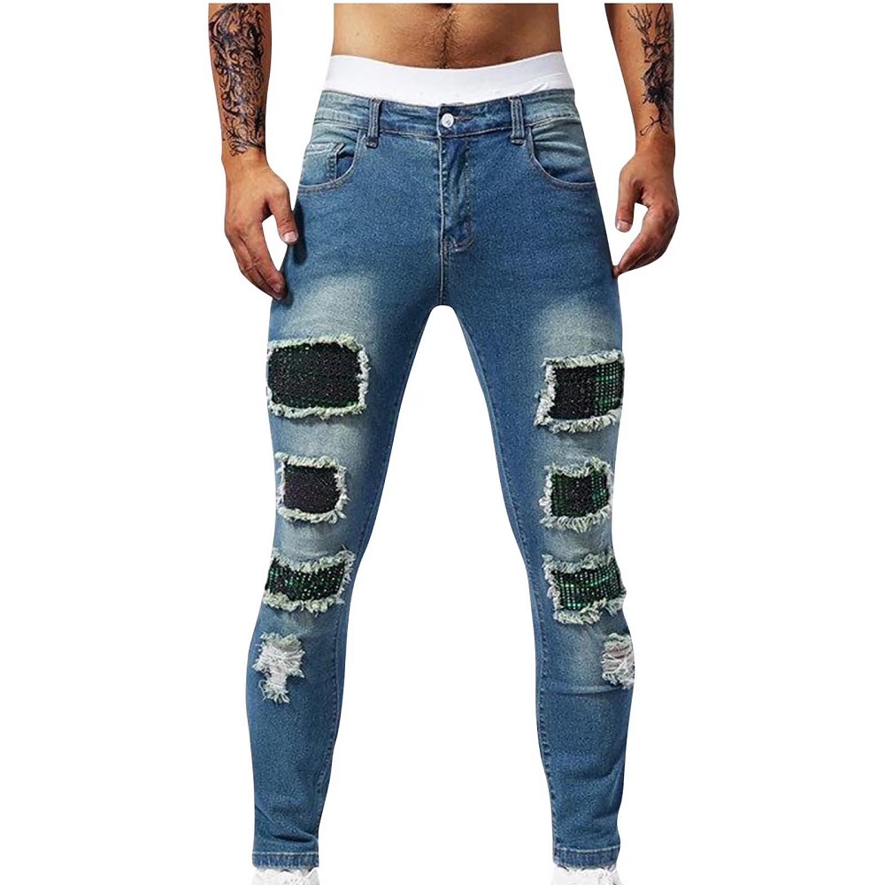 men ripped jeans