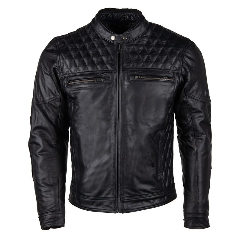 mens black leather jacket