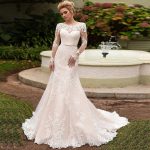 long sleeve lace wedding gown