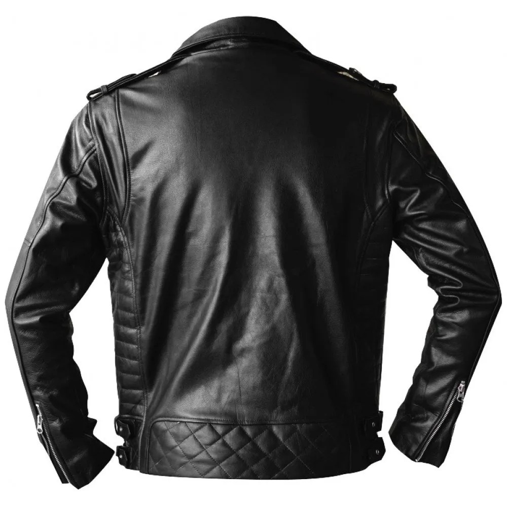 mens black leather jacket