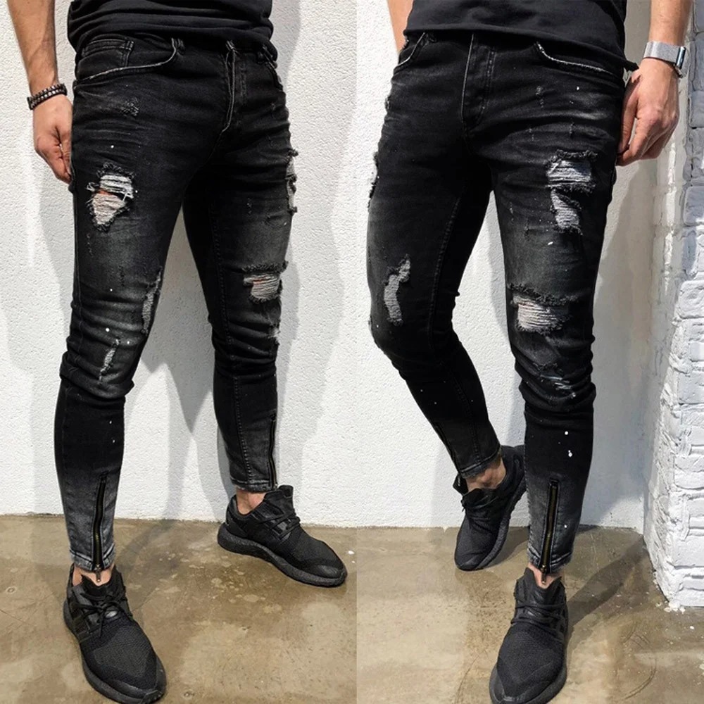 men ripped jeans