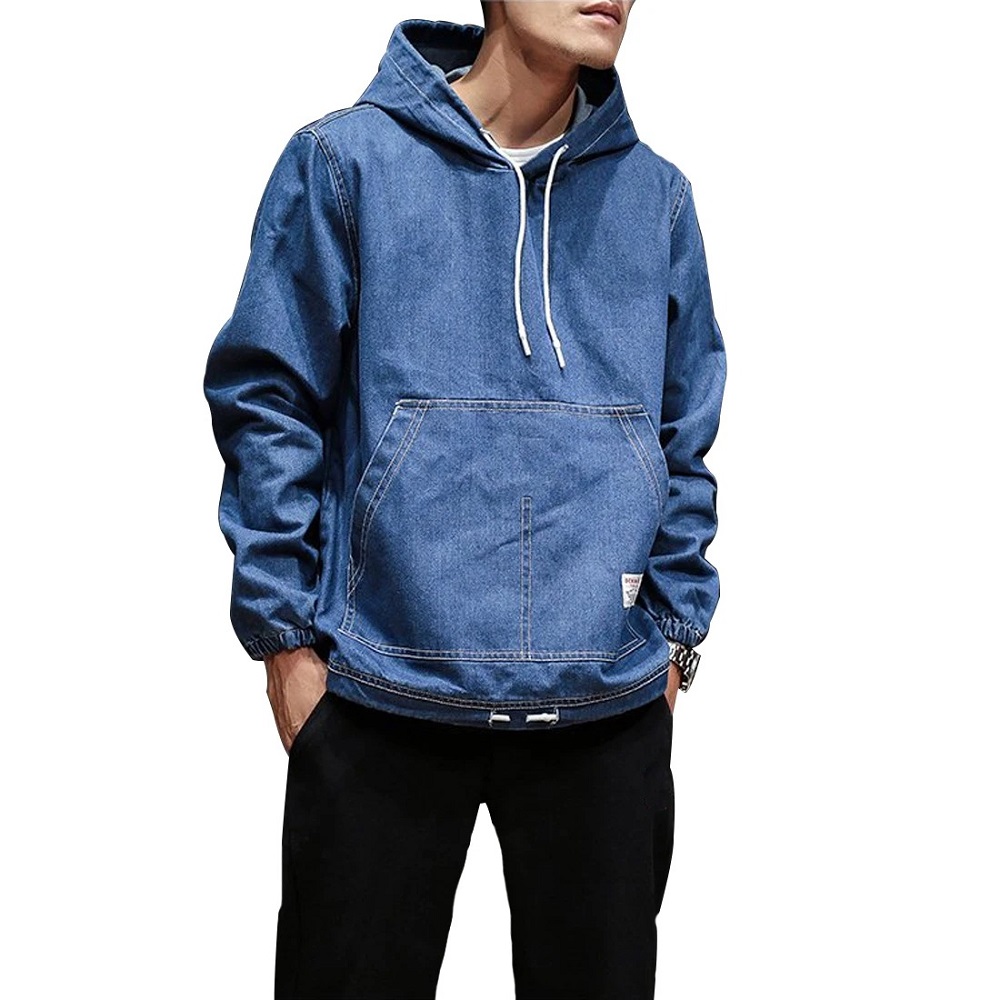 denim hoodies for men