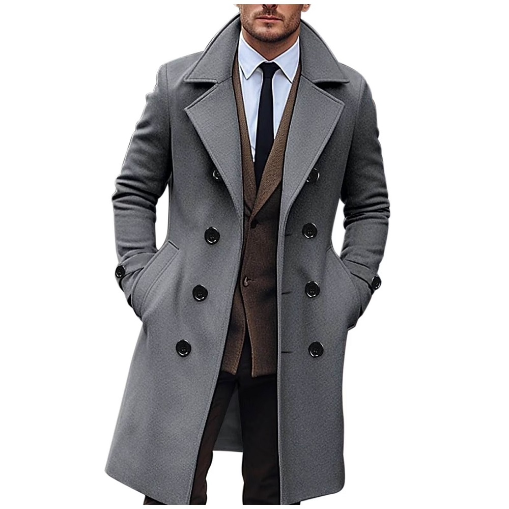 men's wool trench coat