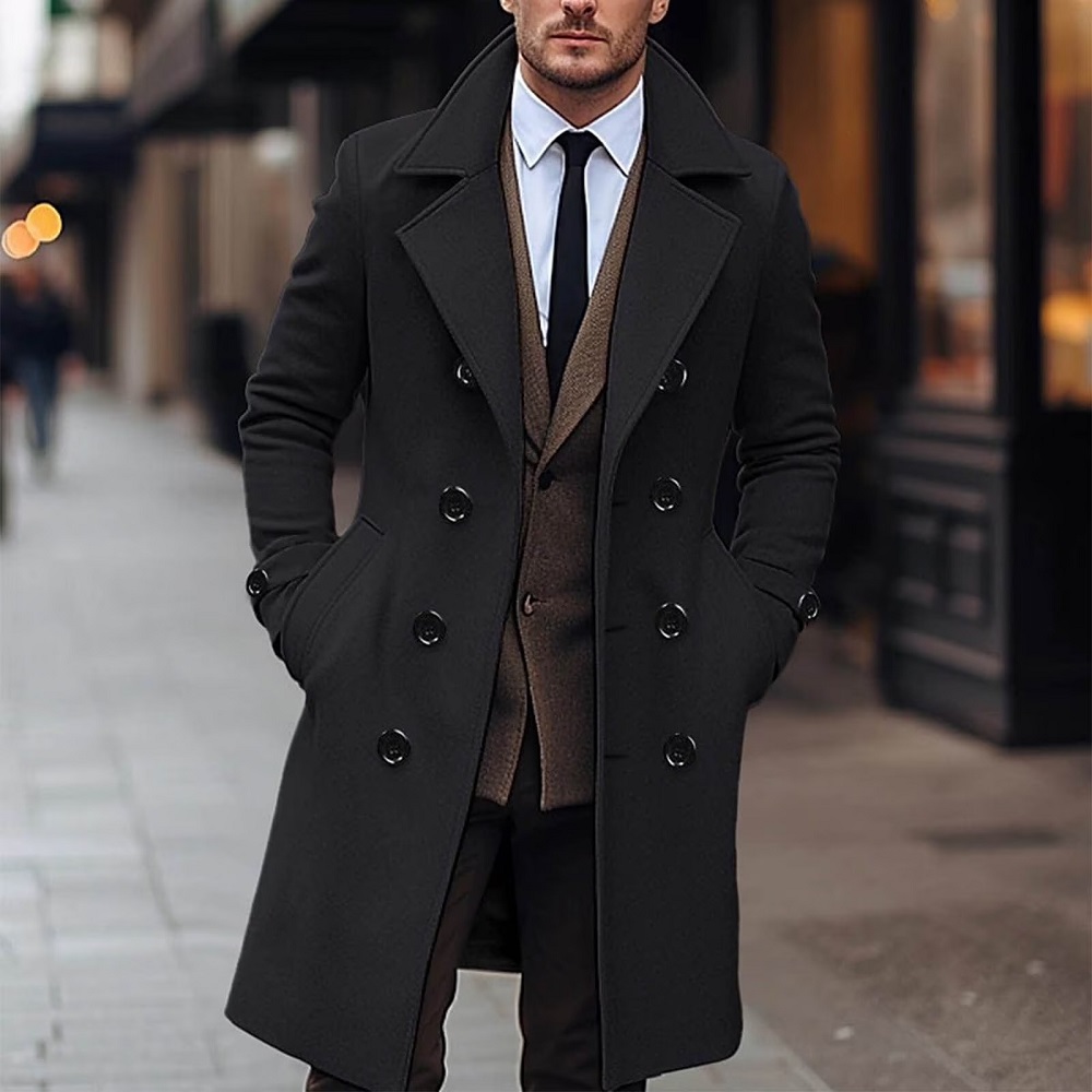 men's wool trench coat