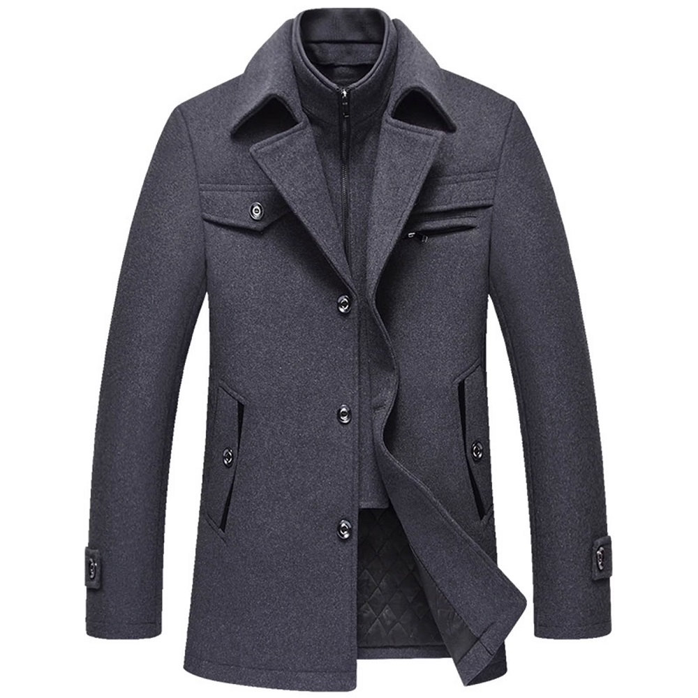 men's wool trench coat
