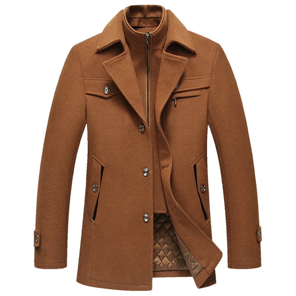 men's wool trench coat